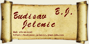 Budisav Jelenić vizit kartica